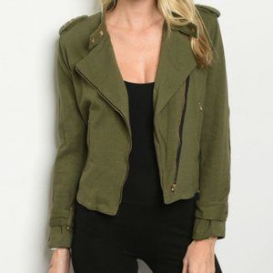 ➖SALE➖ LAST 2 NWT RAGE—MOTO JACKET IN OLIVE